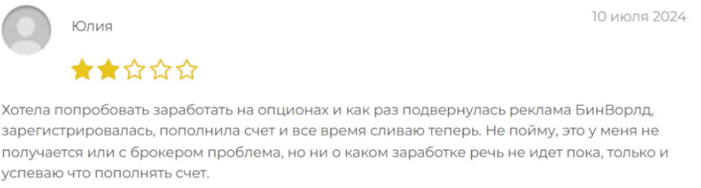 Негативный фидбек о BinWorld