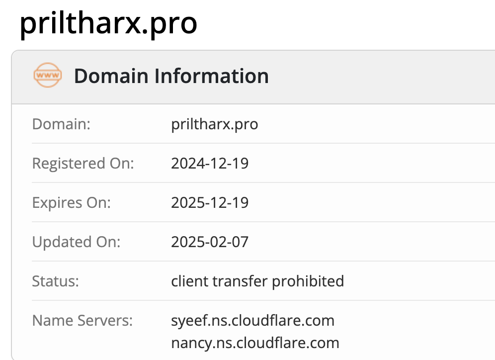 Priltharx домен